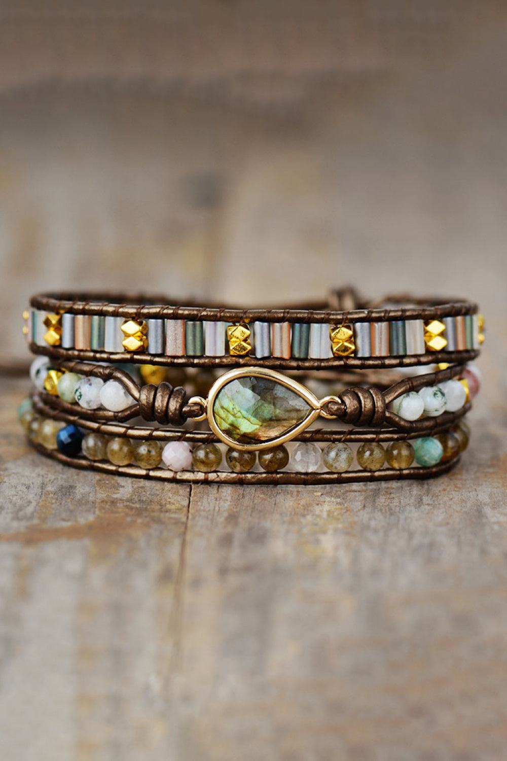 Handmade Triple Layer Beaded Bracelet - Treasured Gift's & More