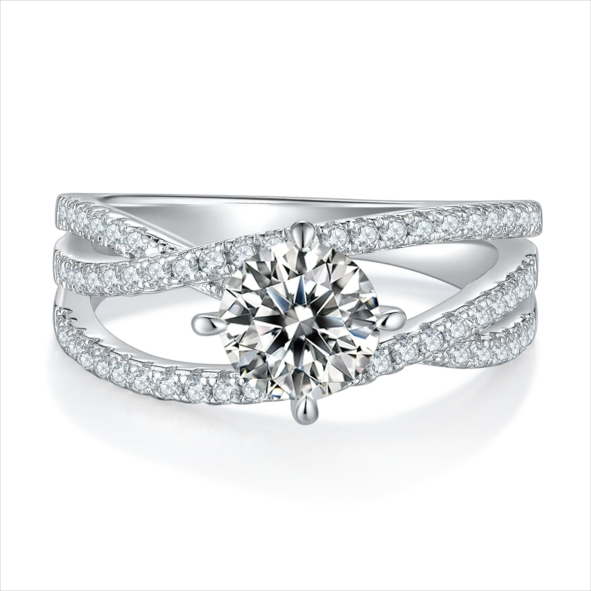 1 Carat Moissanite 925 Sterling Silver Ring - Treasured Gift's & More