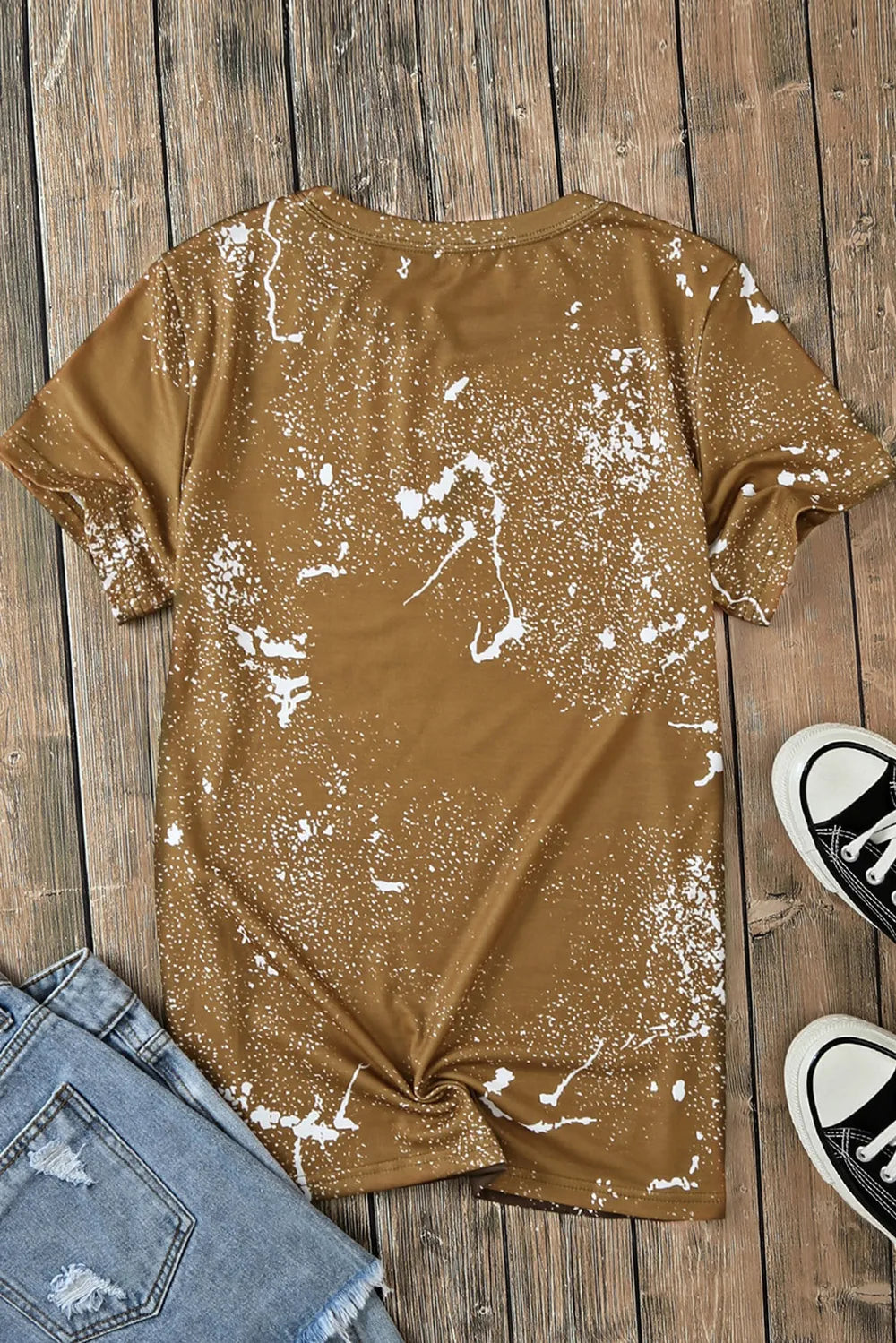 Graphic Round Neck Short Sleeve T-Shirt - Treasured Gift's & More