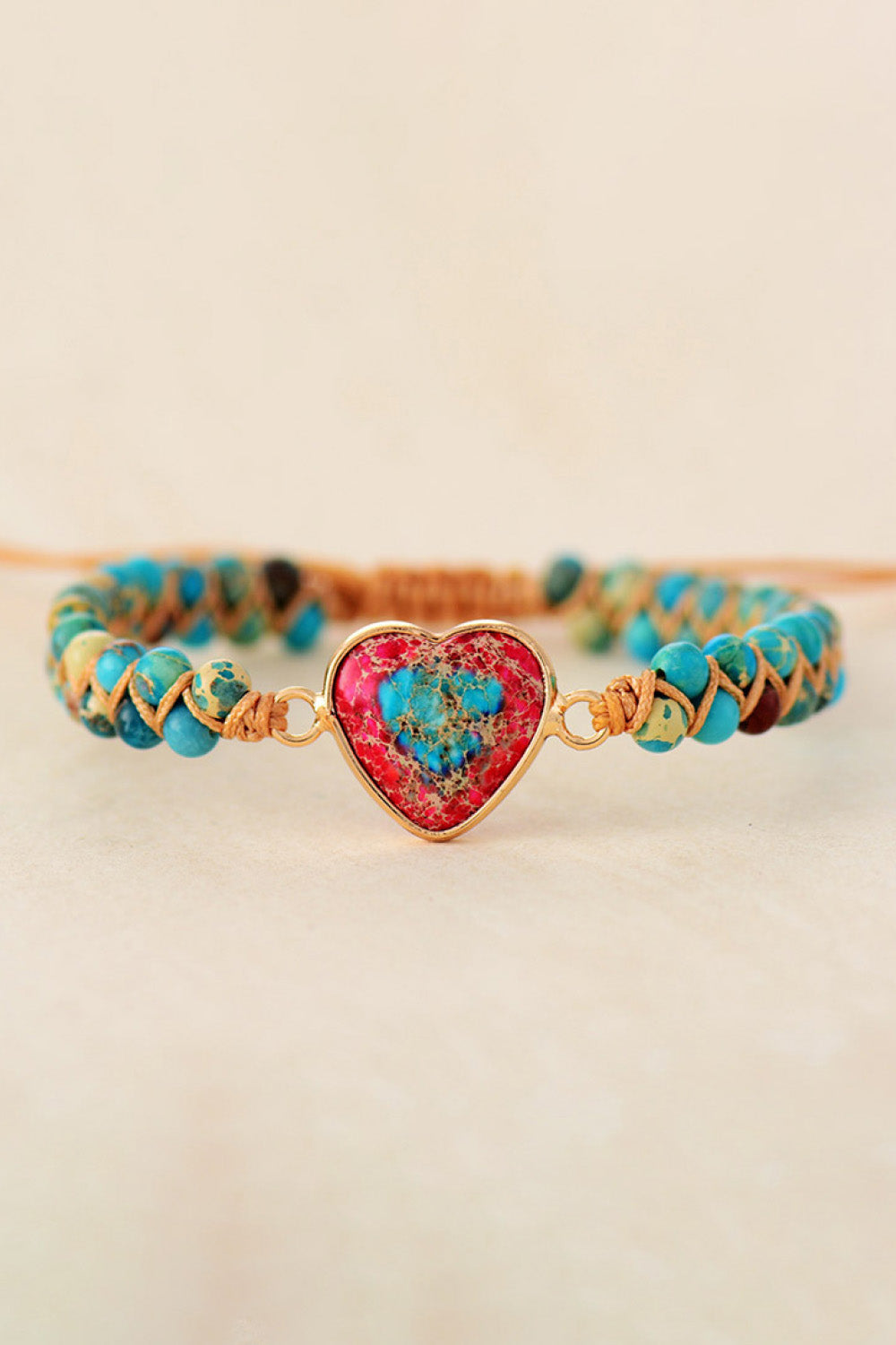 Handmade Heart Shape Natural Stone Bracelet - Treasured Gift's & More