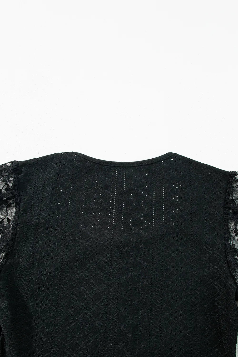 Eyelet Lace Long Sleeve Bodysuit - Treasured Gift's & More
