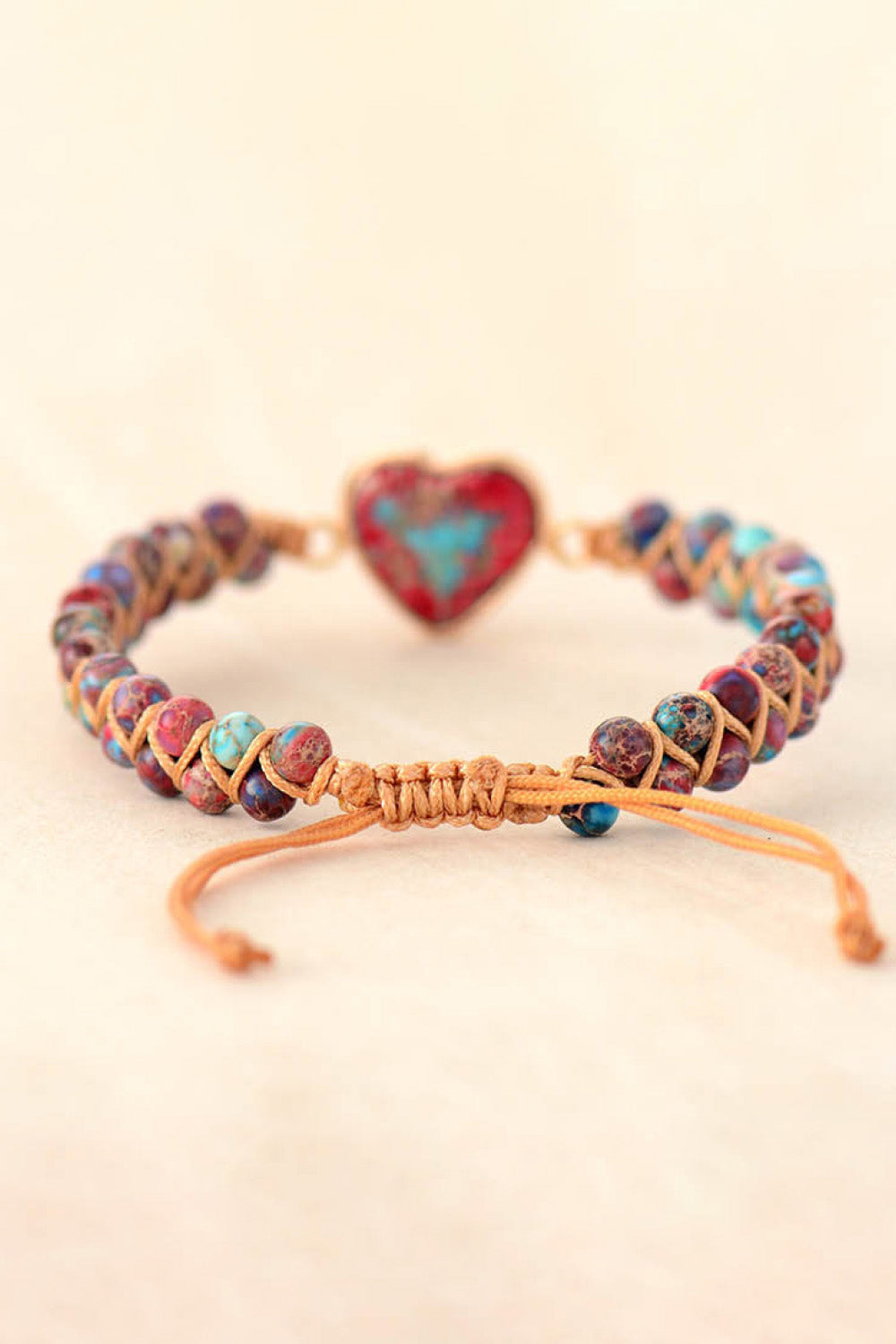Handmade Heart Shape Natural Stone Bracelet - Treasured Gift's & More