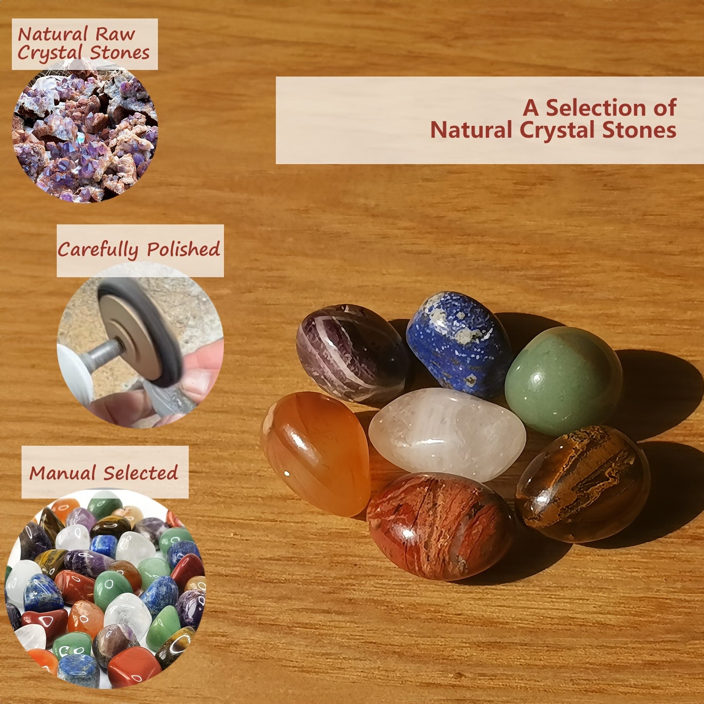 14Pcs Crystals Stone And Chakra Necklace Set
