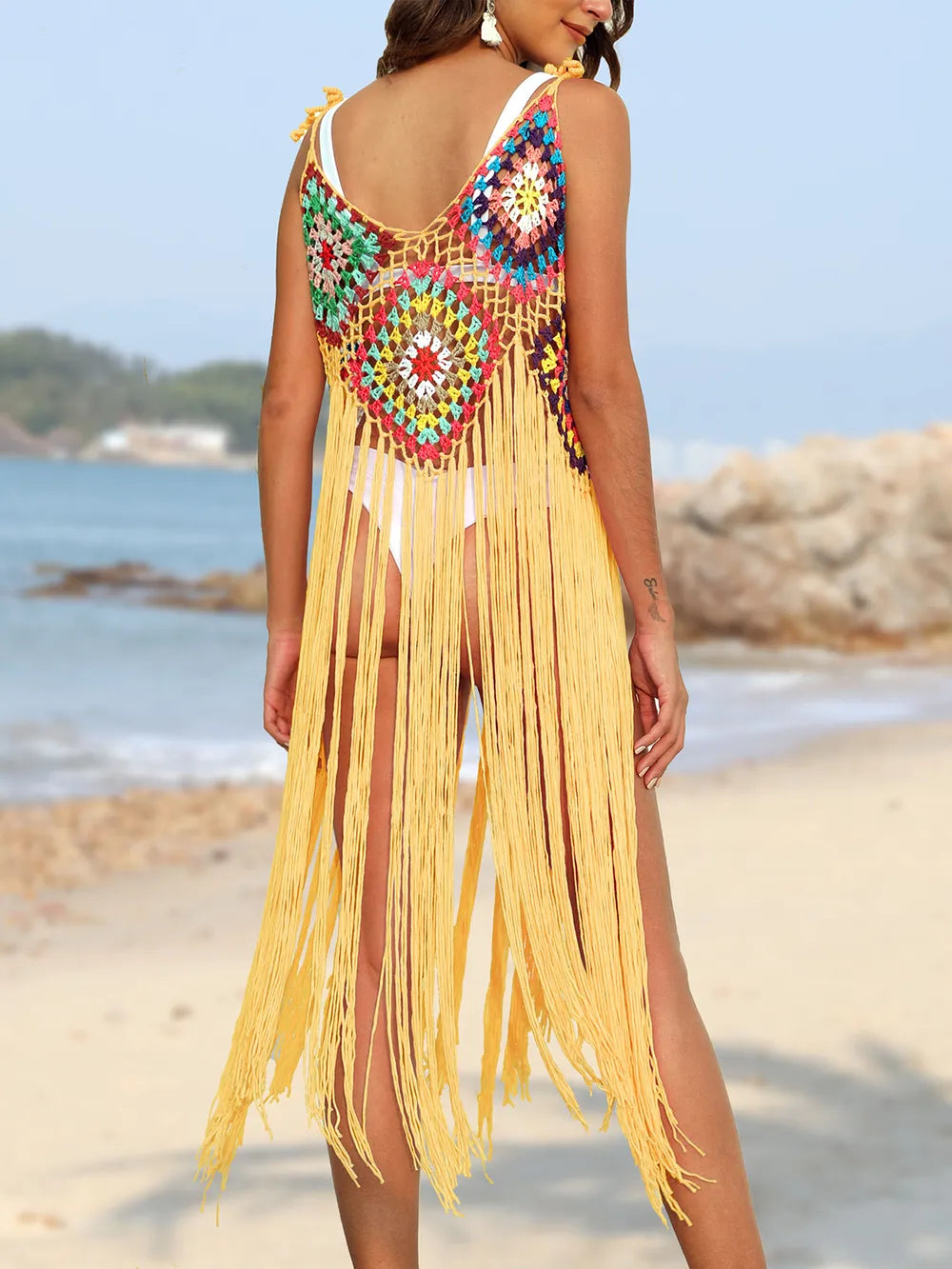 Fringe Spaghetti Strap Cover-Up - Treasured Gift's & More