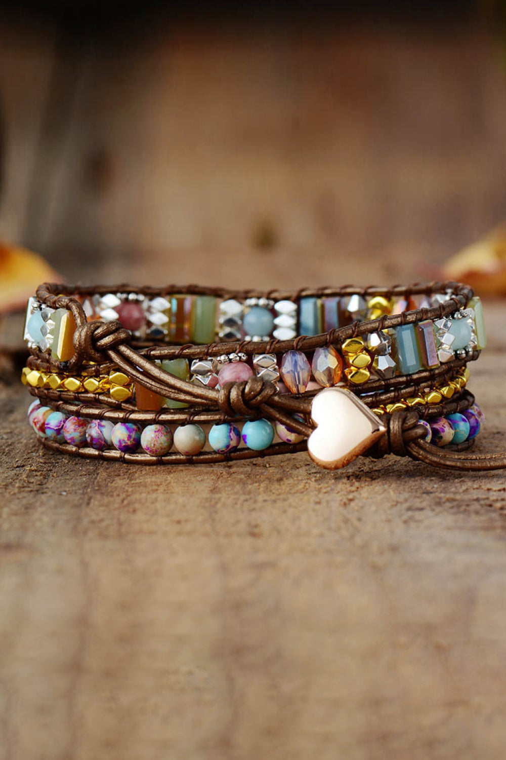 Handmade Crystal Beaded Natural Stone Bracelet - Treasured Gift's & More