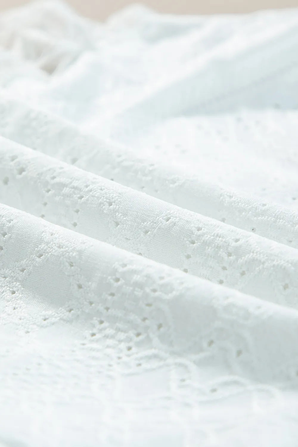 Eyelet Lace Long Sleeve Bodysuit - Treasured Gift's & More