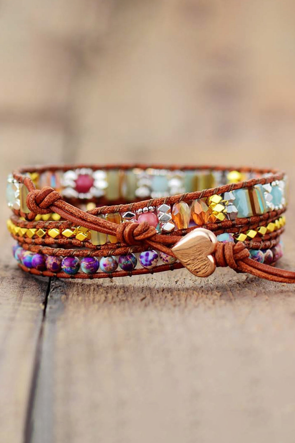 Handmade Crystal Beaded Natural Stone Bracelet - Treasured Gift's & More