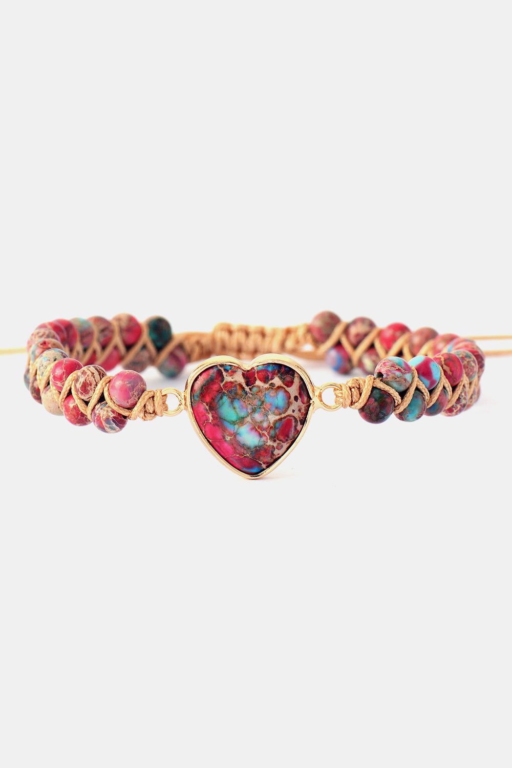Handmade Heart Shape Natural Stone Bracelet - Treasured Gift's & More