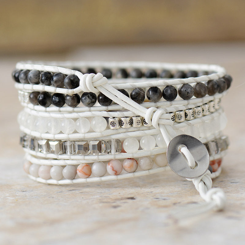 Natural Stone Layered Bracelet - Treasured Gift's & More