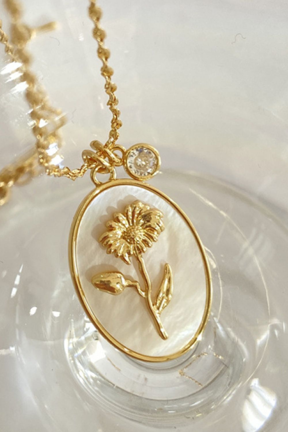 Flower Shell Pendant Copper Necklace - Treasured Gift's & More