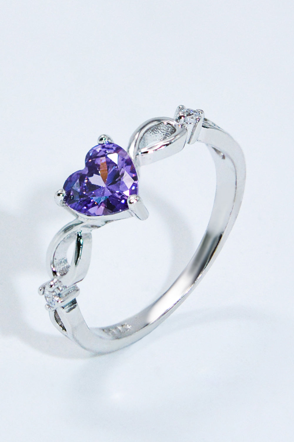 Crystal Heart 925 Sterling Silver Ring - Treasured Gift's & More