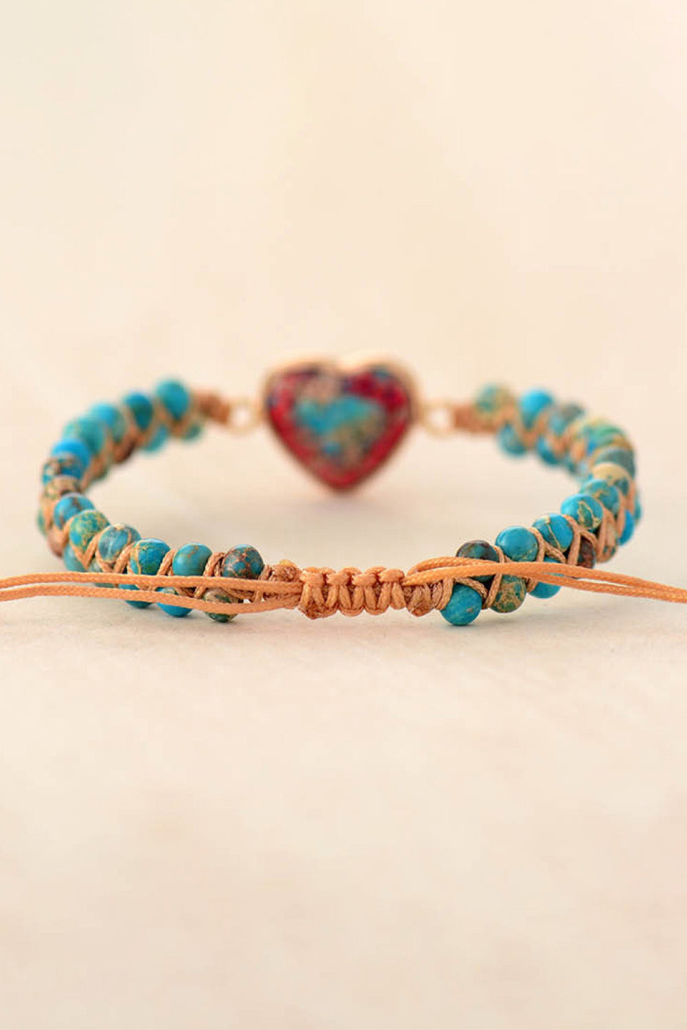 Handmade Heart Shape Natural Stone Bracelet - Treasured Gift's & More