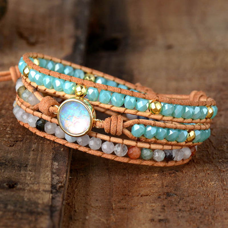 Opal Beaded Layered Bracelet - Treasured Gift's & More