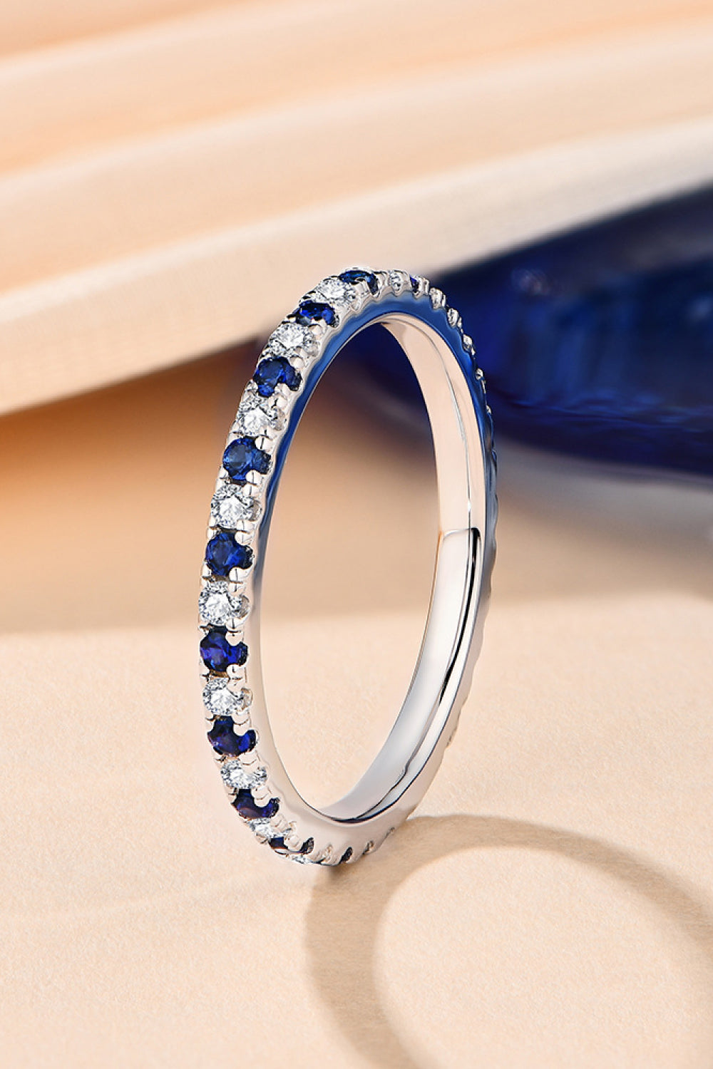 Moissanite Lab-Grown Sapphire Rings - Treasured Gift's & More