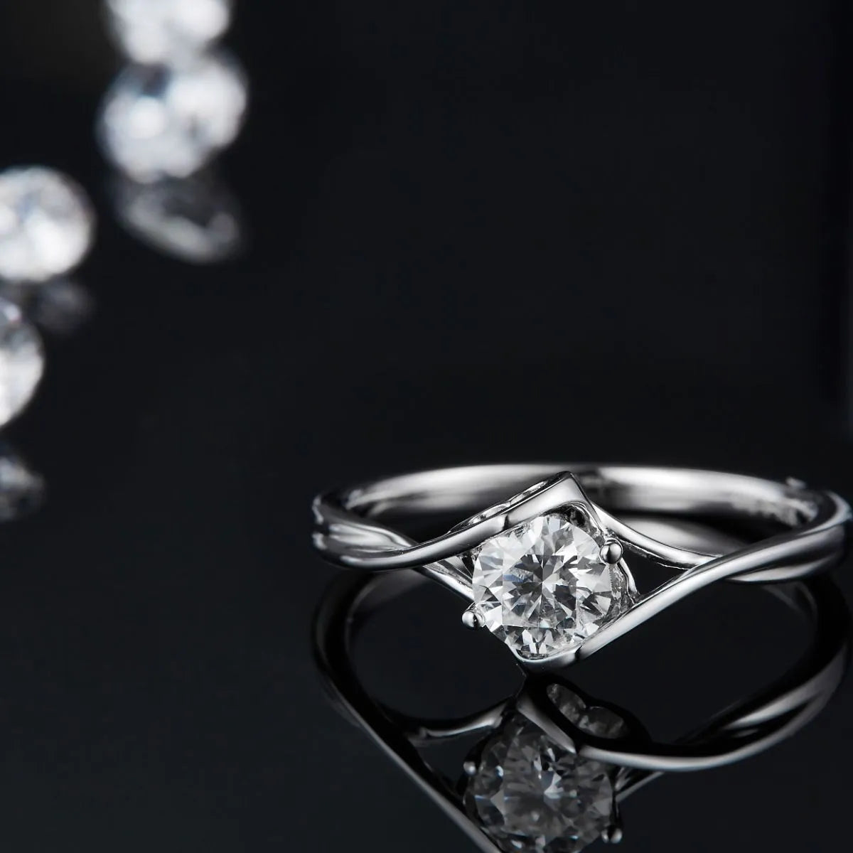 Moissanite 925 Sterling Silver Ring - Treasured Gift's & More