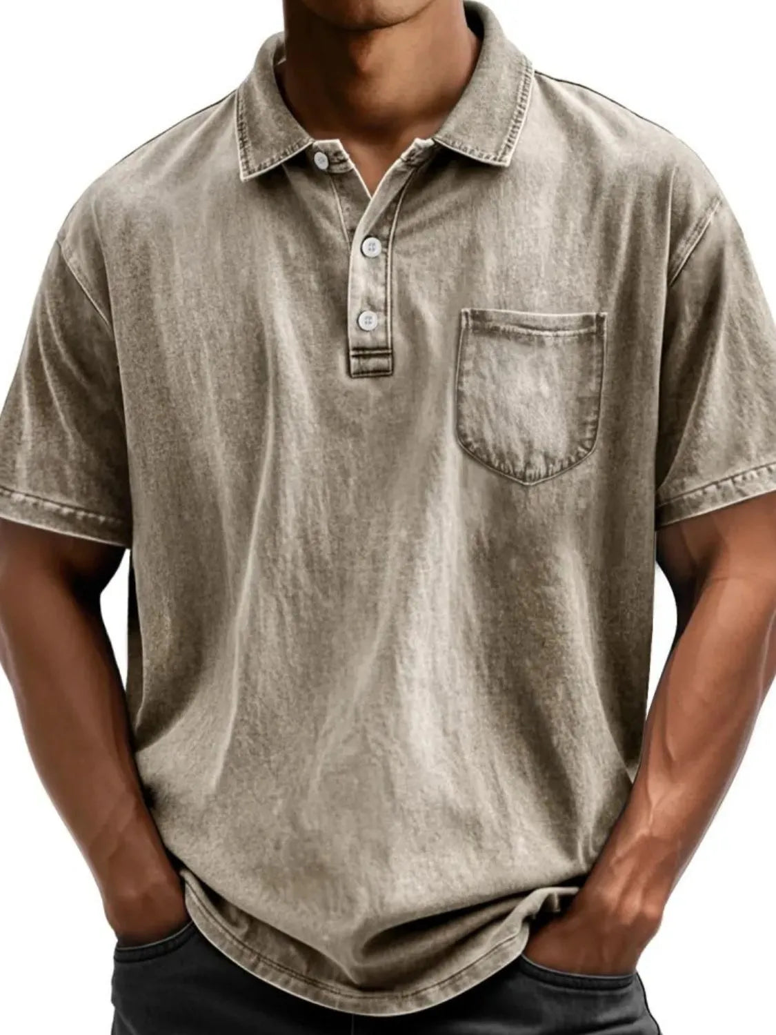 Men's Full Size Collared Neck Short Sleeve Polo Plus Size - Treasured Gift's & More