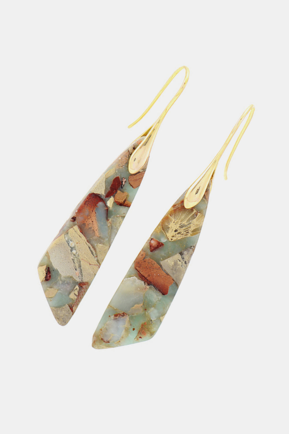 Handmade Natural Stone Dangle Earrings - Treasured Gift's & More
