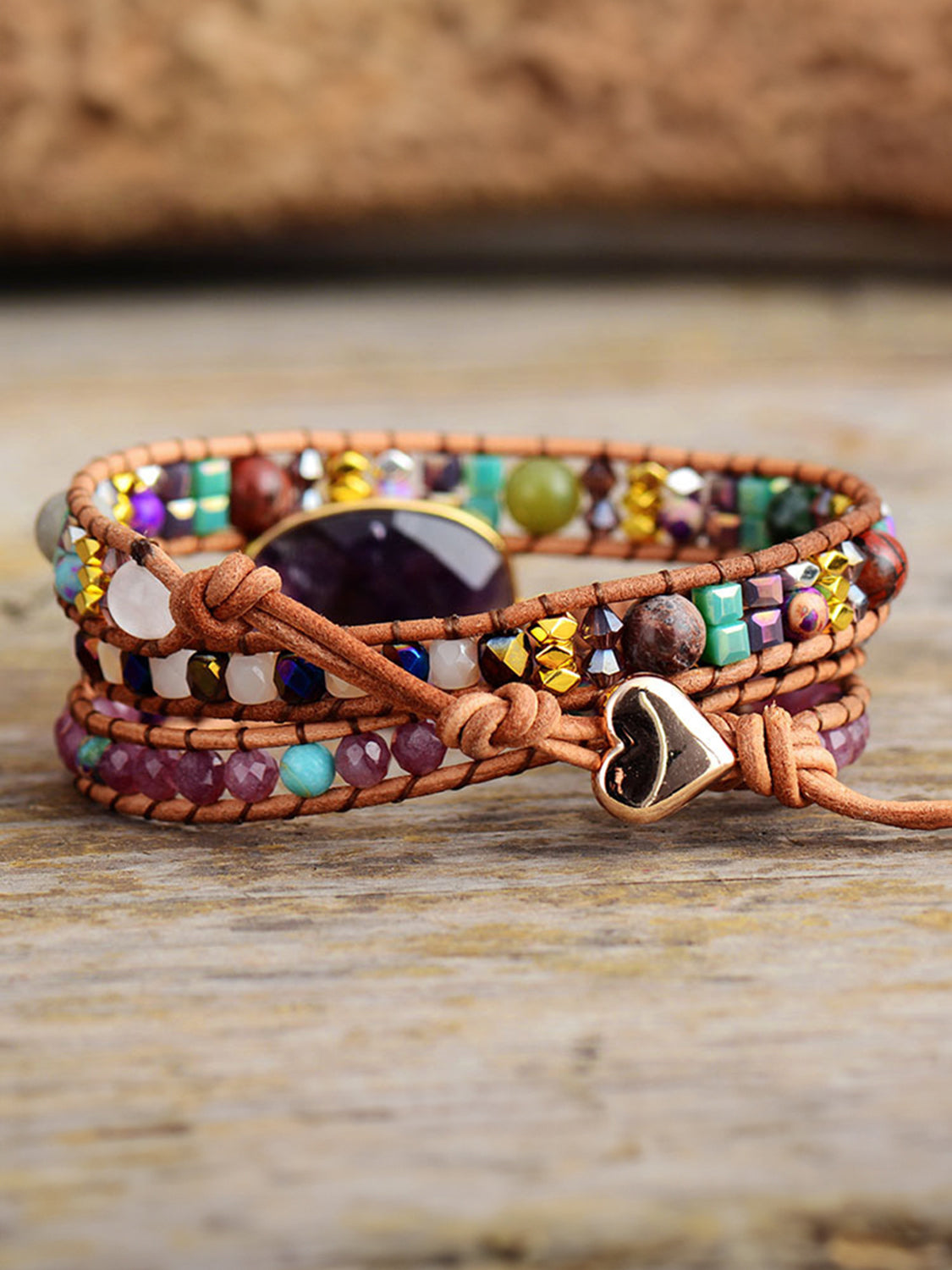 Triple-Layer Amethyst Bracelet - Treasured Gift's & More
