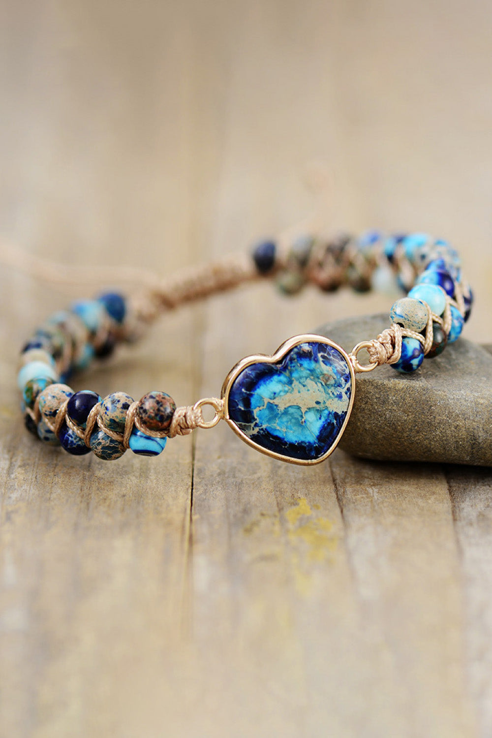 Handmade Heart Shape Natural Stone Bracelet - Treasured Gift's & More