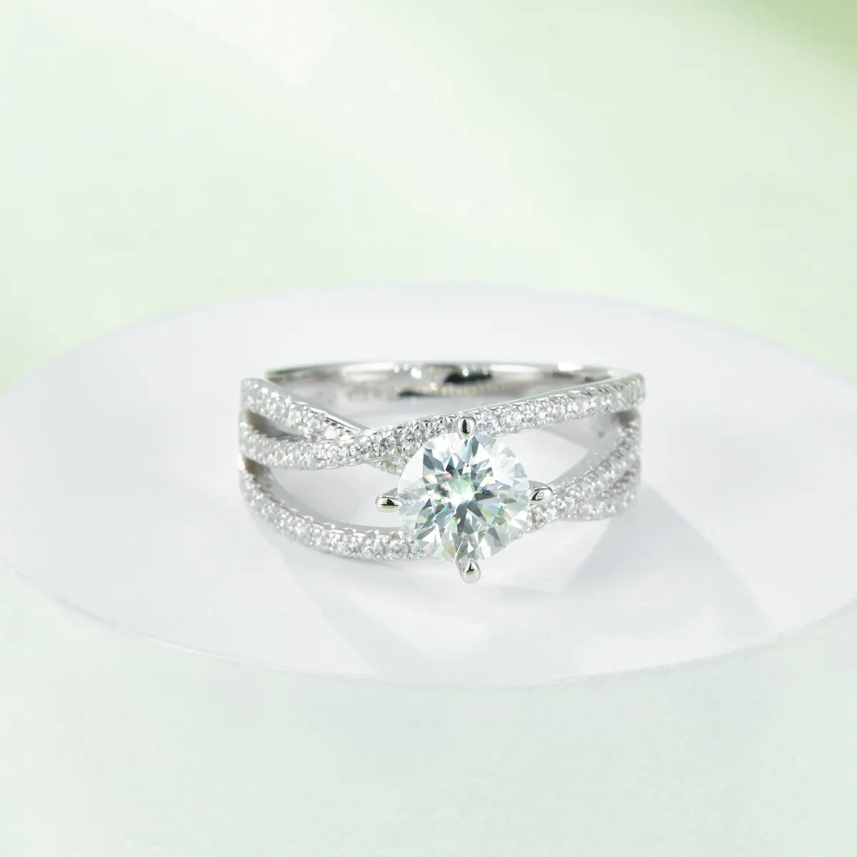 1 Carat Moissanite 925 Sterling Silver Ring - Treasured Gift's & More