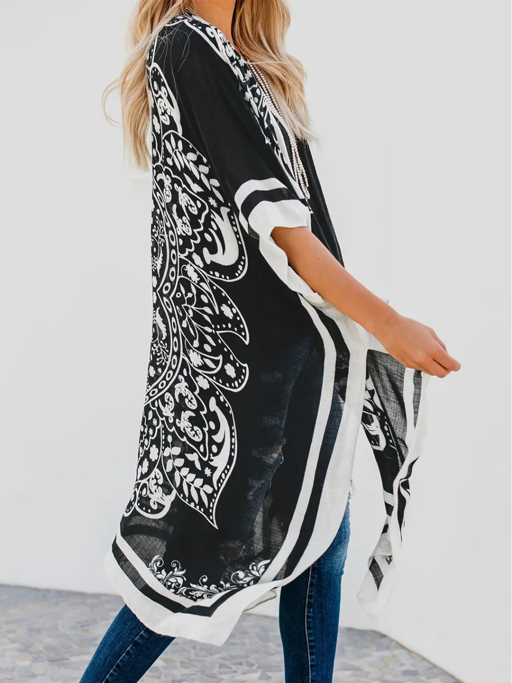 Printed Open Front Cover-Up - Treasured Gift's & More