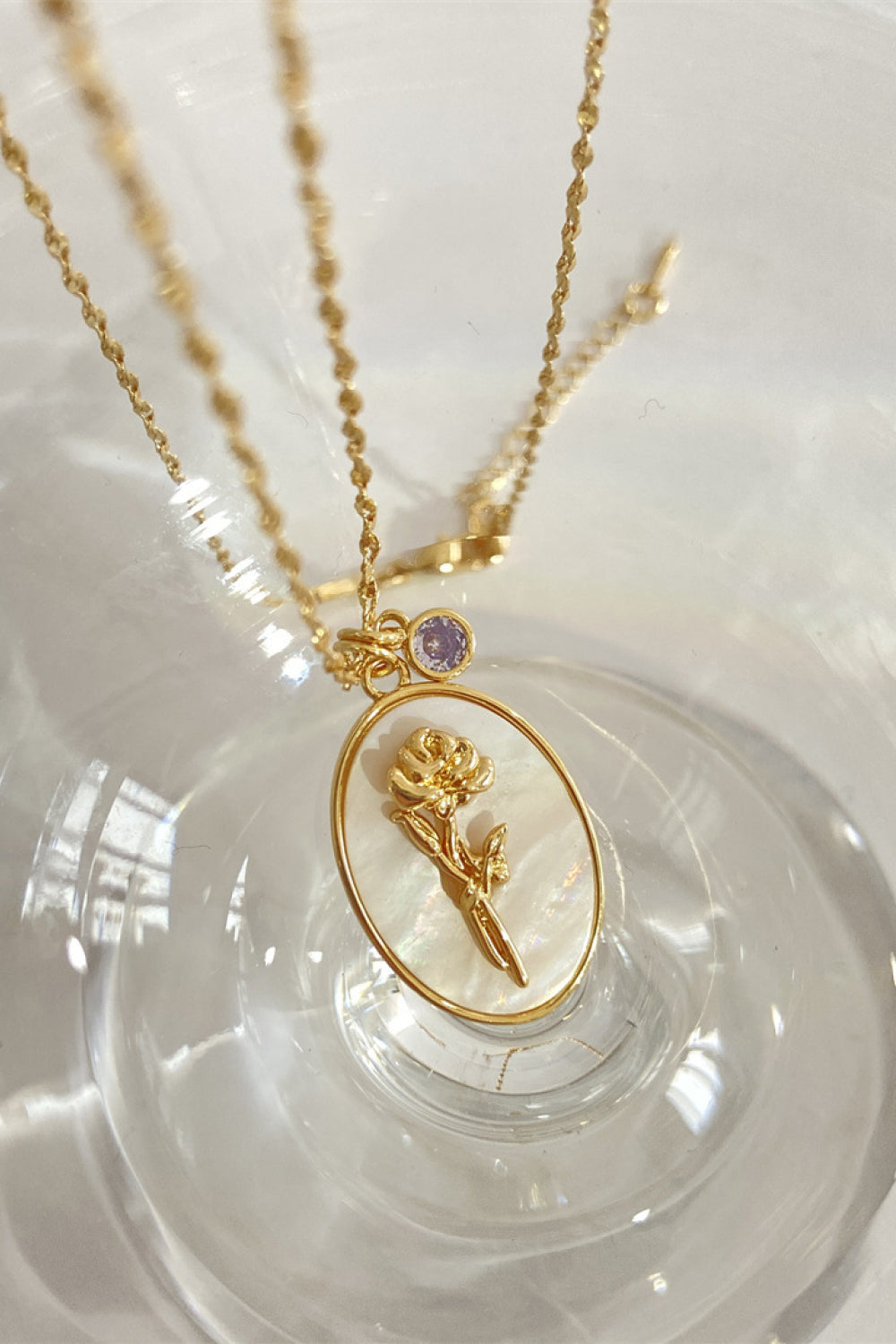Flower Shell Pendant Copper Necklace - Treasured Gift's & More