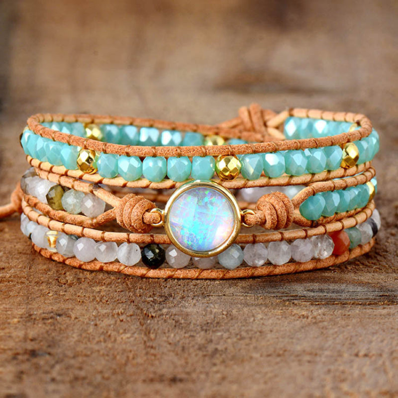 Opal Beaded Layered Bracelet - Treasured Gift's & More