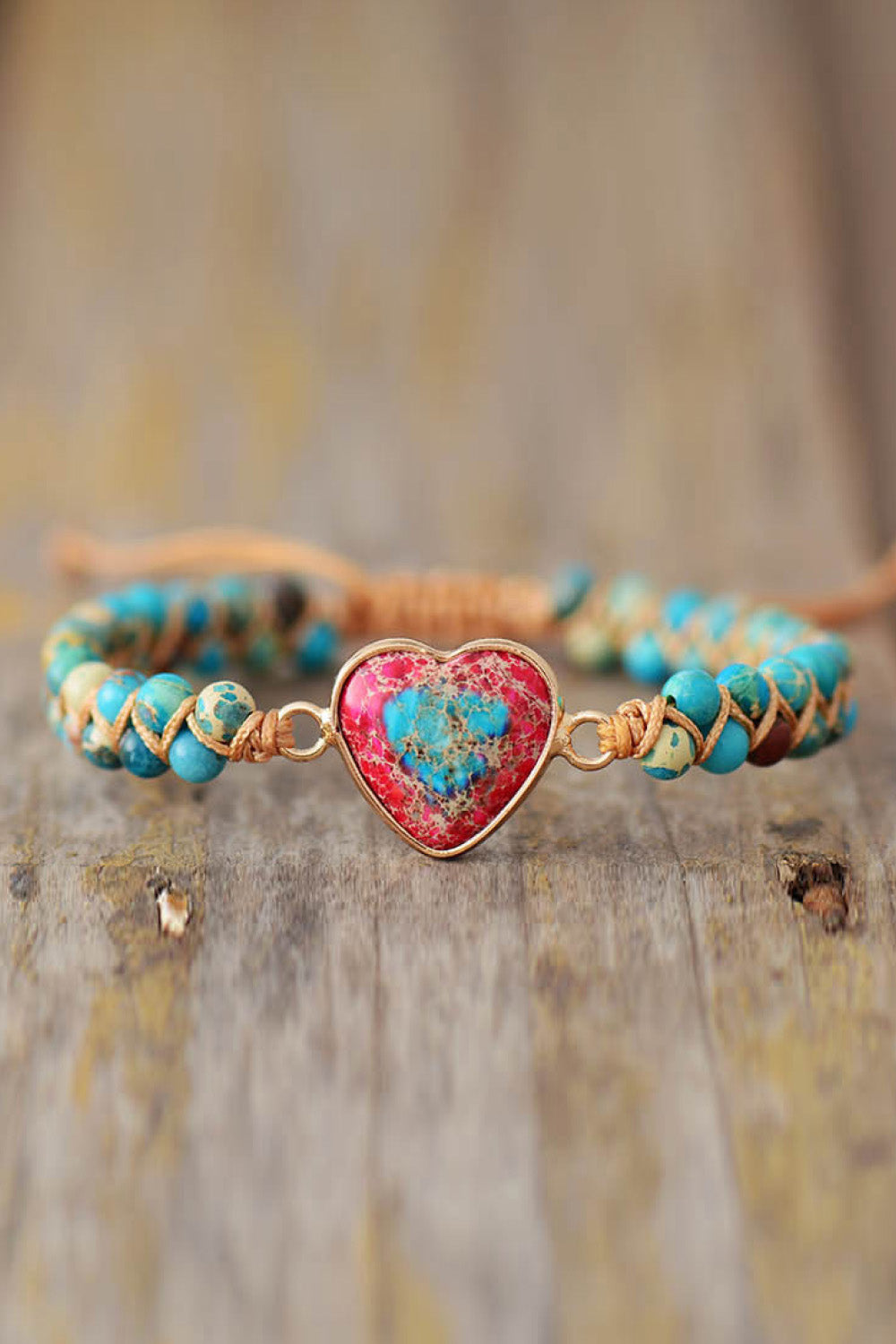 Handmade Heart Shape Natural Stone Bracelet - Treasured Gift's & More