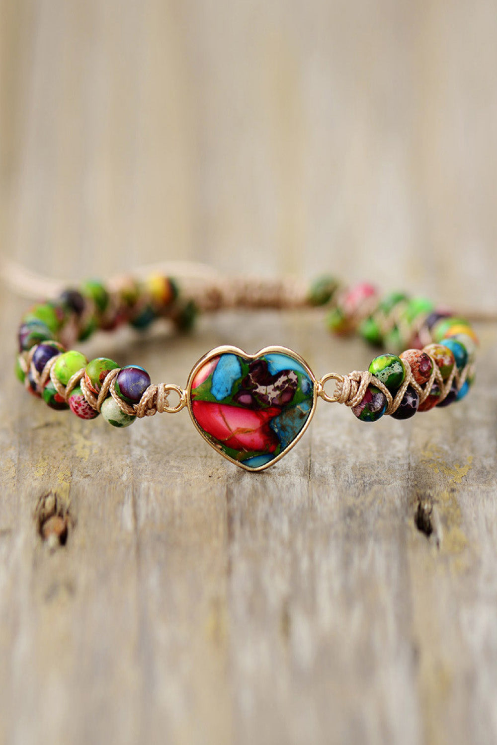 Handmade Heart Shape Natural Stone Bracelet - Treasured Gift's & More