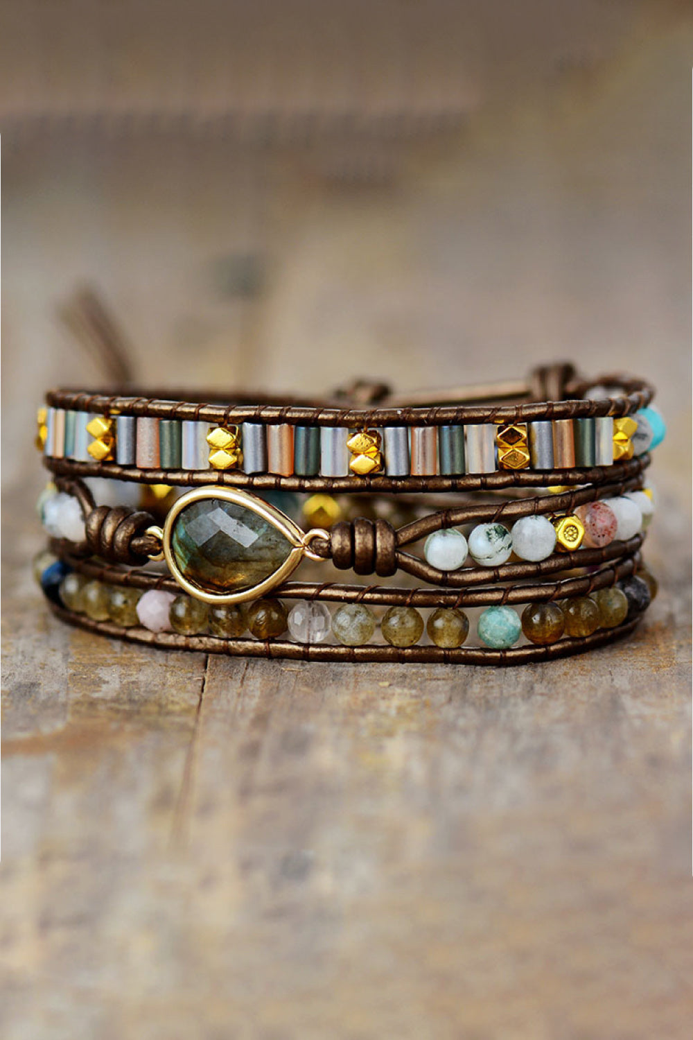 Handmade Triple Layer Beaded Bracelet - Treasured Gift's & More