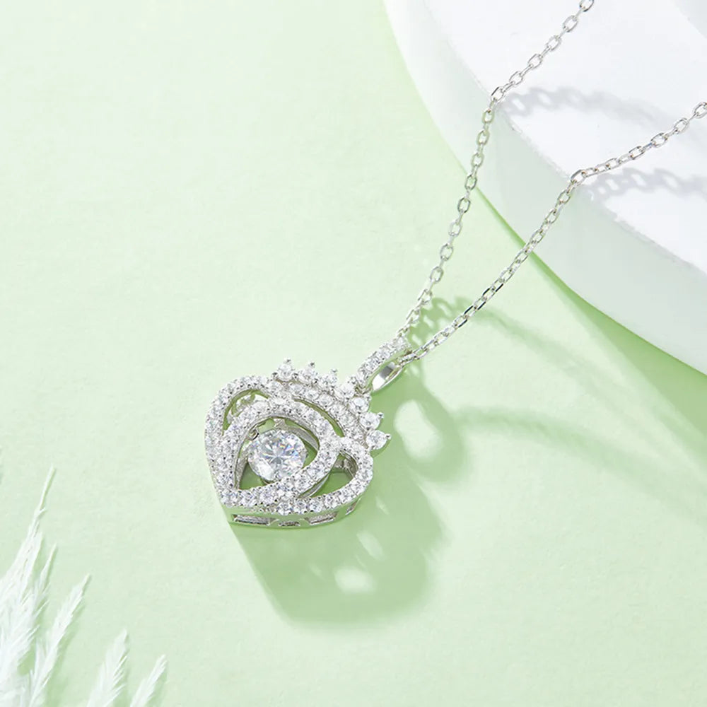 Moissanite 925 Sterling Silver Necklace - Treasured Gift's & More