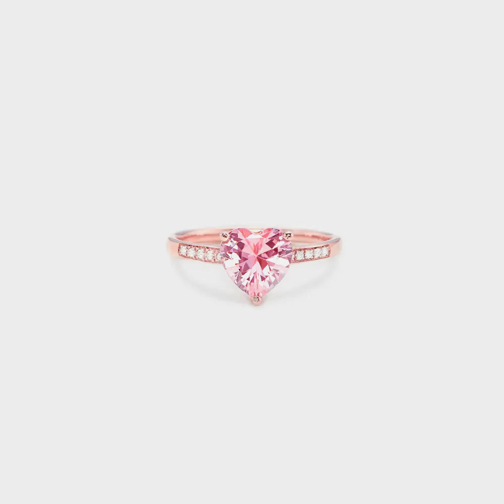 Heart Zircon 925 Sterling Silver Ring - Treasured Gift's & More