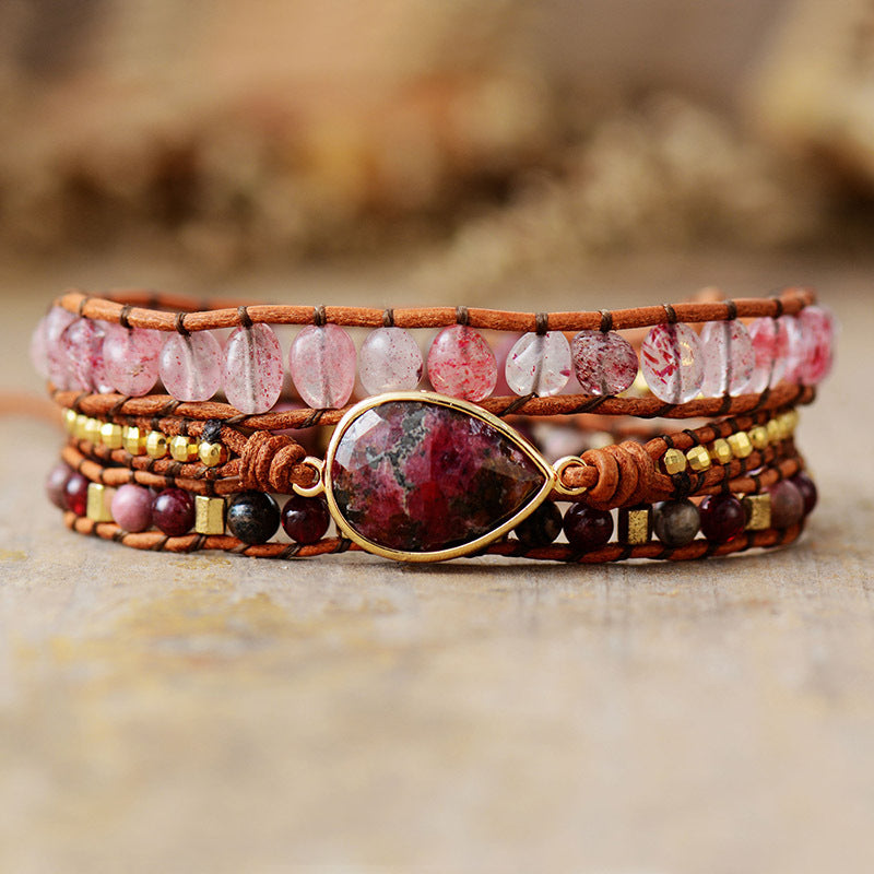 Natural Stone Layered Bracelet - Treasured Gift's & More