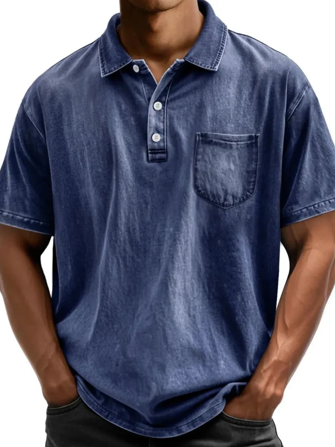 Men's Full Size Collared Neck Short Sleeve Polo Plus Size - Treasured Gift's & More