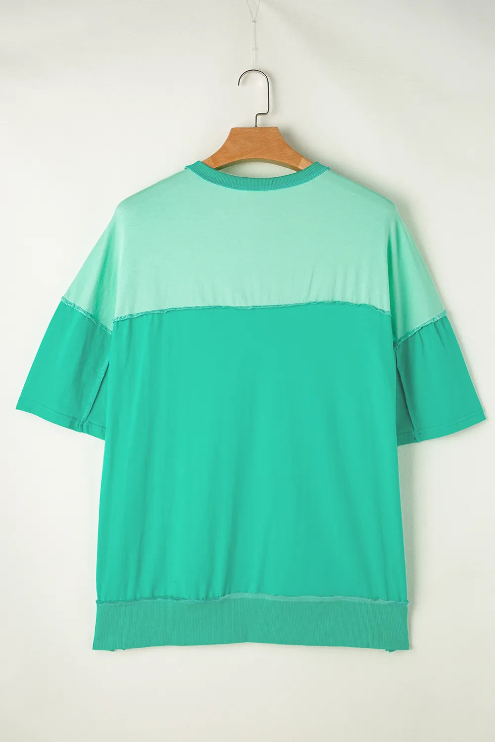 High-Low Round Neck Half Sleeve T-Shirt - Treasured Gift's & More