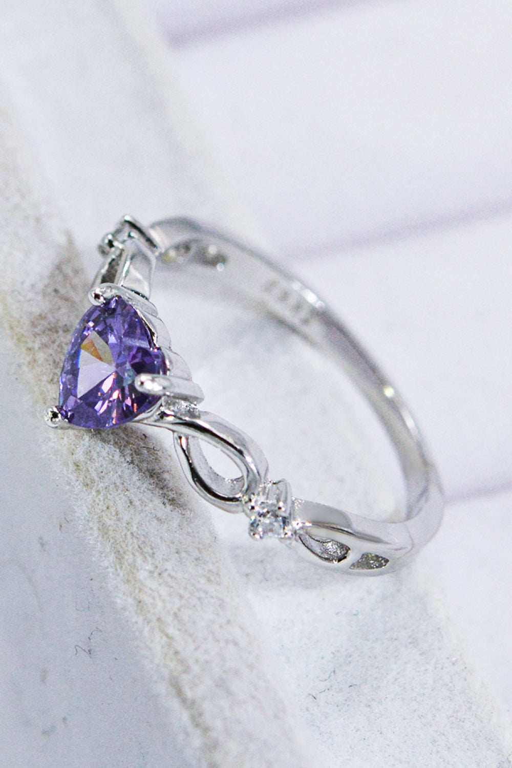 Crystal Heart 925 Sterling Silver Ring - Treasured Gift's & More