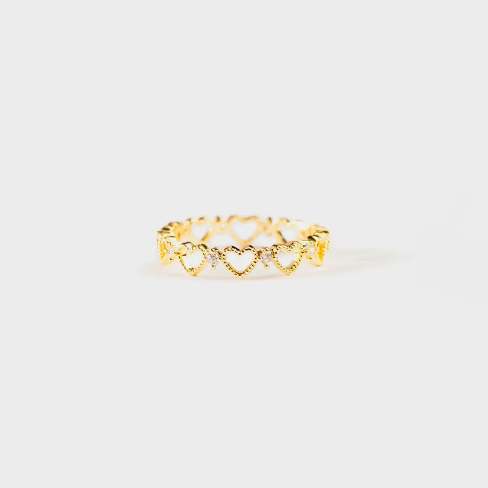 Heart Shape 18K Gold-Plated Ring - Treasured Gift's & More