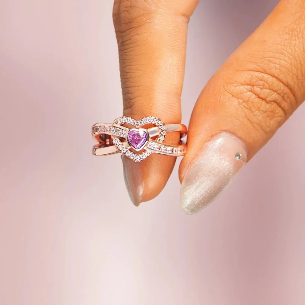 Heart Shape Zircon 925 Sterling Silver Ring - Treasured Gift's & More