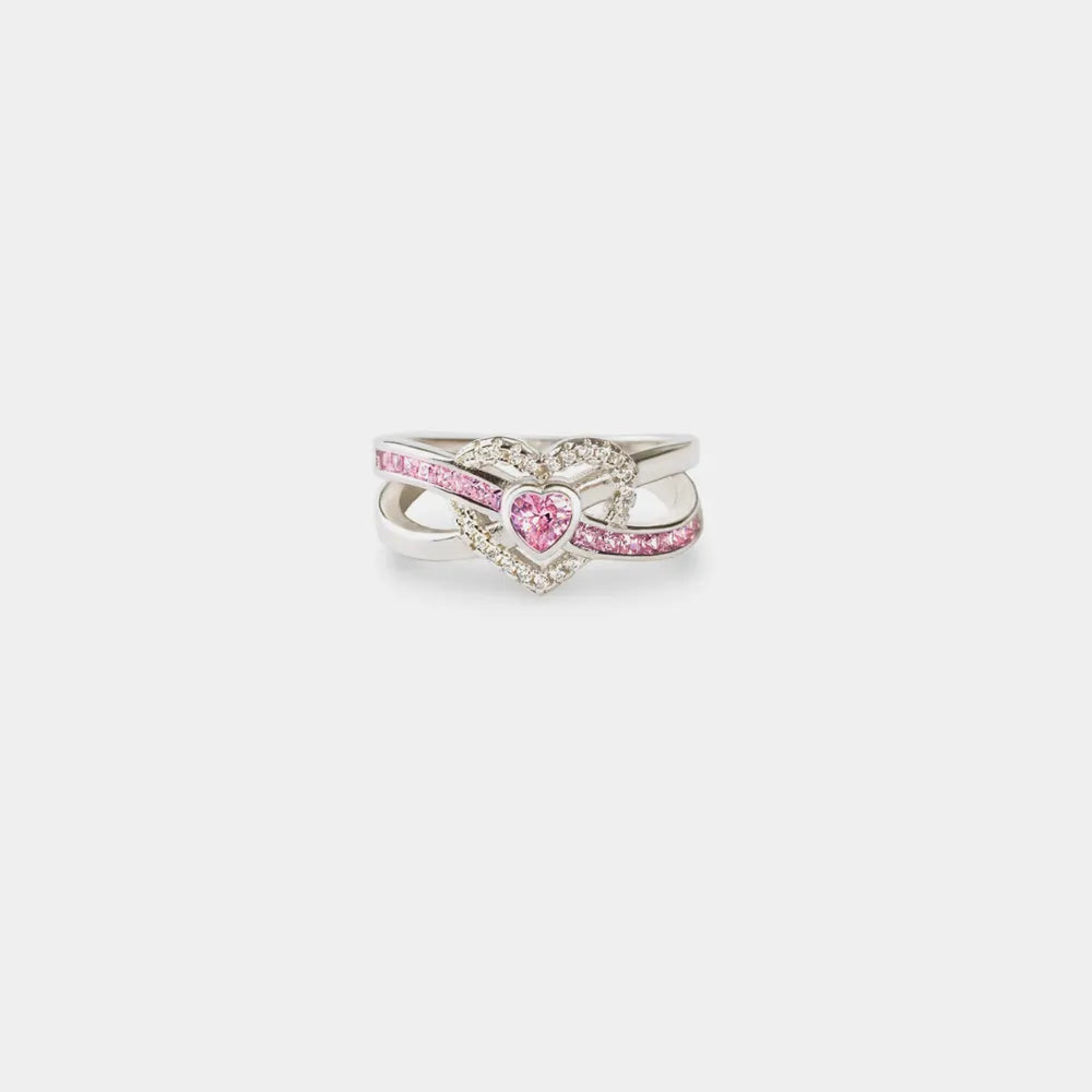Heart Shape Zircon 925 Sterling Silver Ring - Treasured Gift's & More
