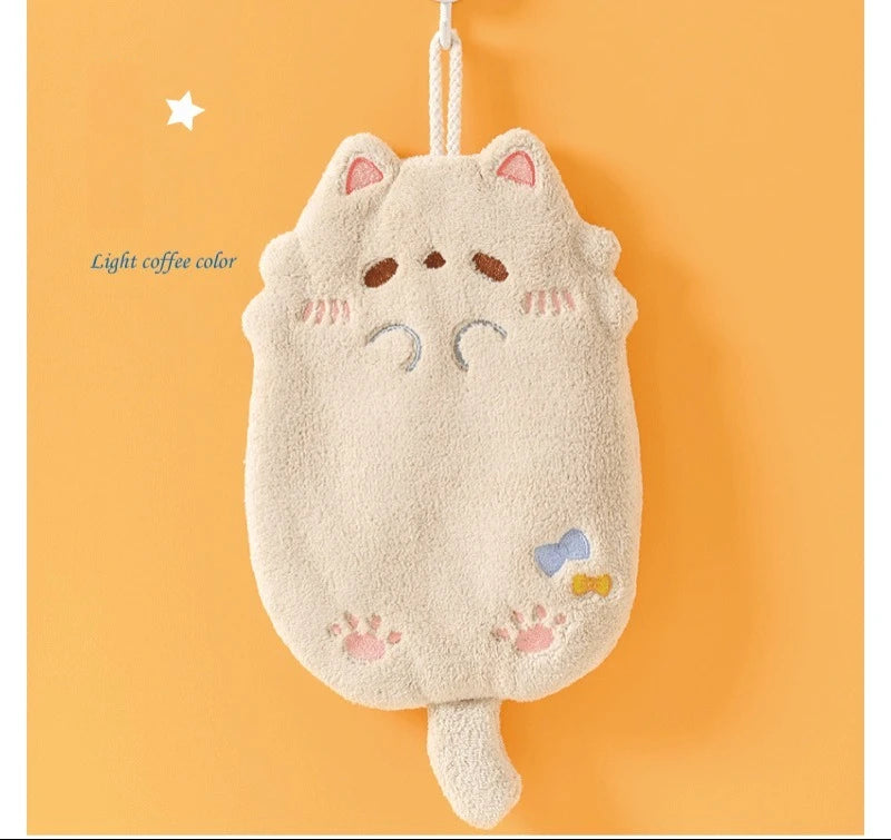 Cute Cartoon Tanuki Hanging Towel