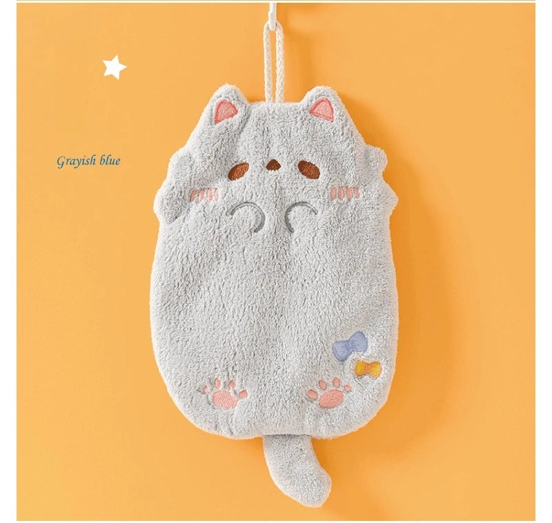 Cute Cartoon Tanuki Hanging Towel