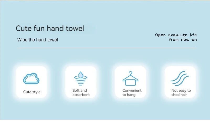 Cute Cartoon Tanuki Hanging Towel