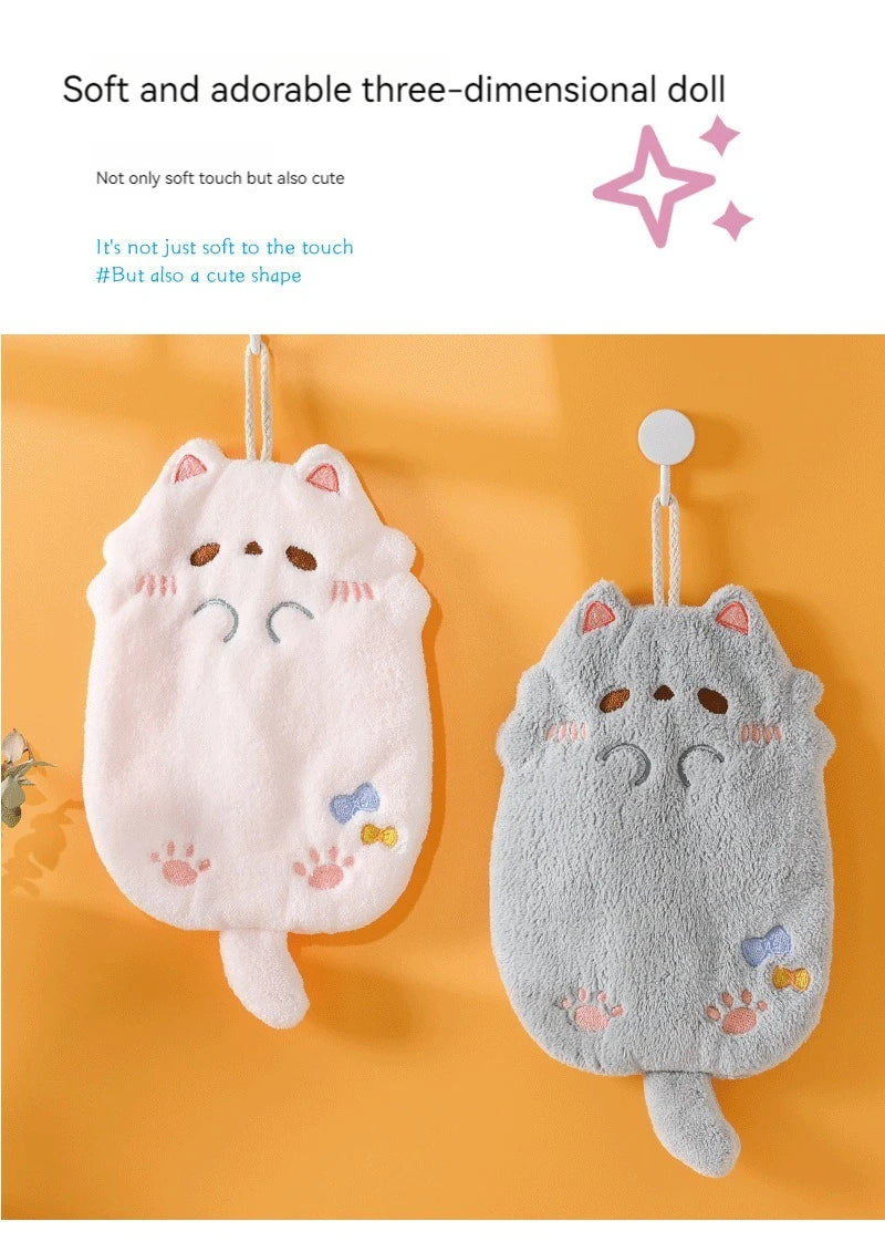 Cute Cartoon Tanuki Hanging Towel