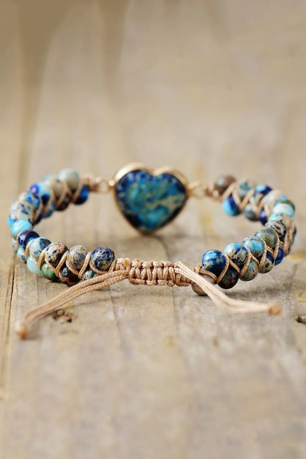 Handmade Heart Shape Natural Stone Bracelet - Treasured Gift's & More