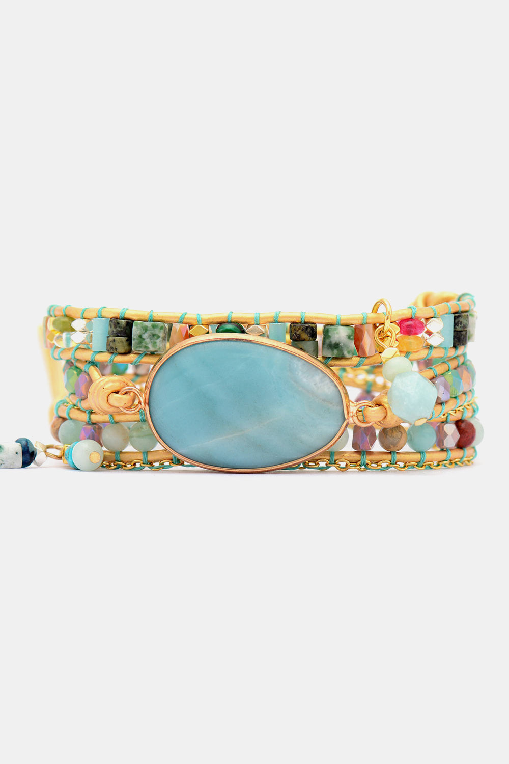 Handmade Natural Stone Beaded Triple Layer Bracelet - Treasured Gift's & More