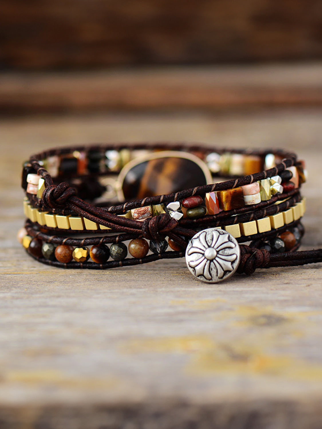 Geometrical Shape Triple-Layer Bracelet - Treasured Gift's & More
