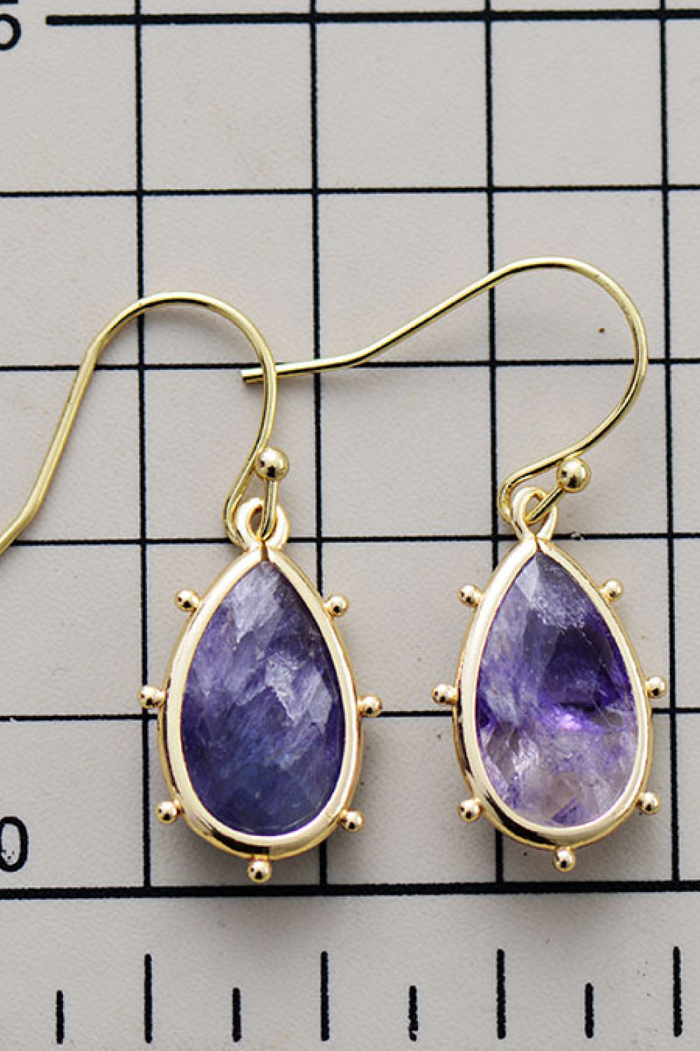 Natural Stone Teardrop Earrings - Treasured Gift's & More