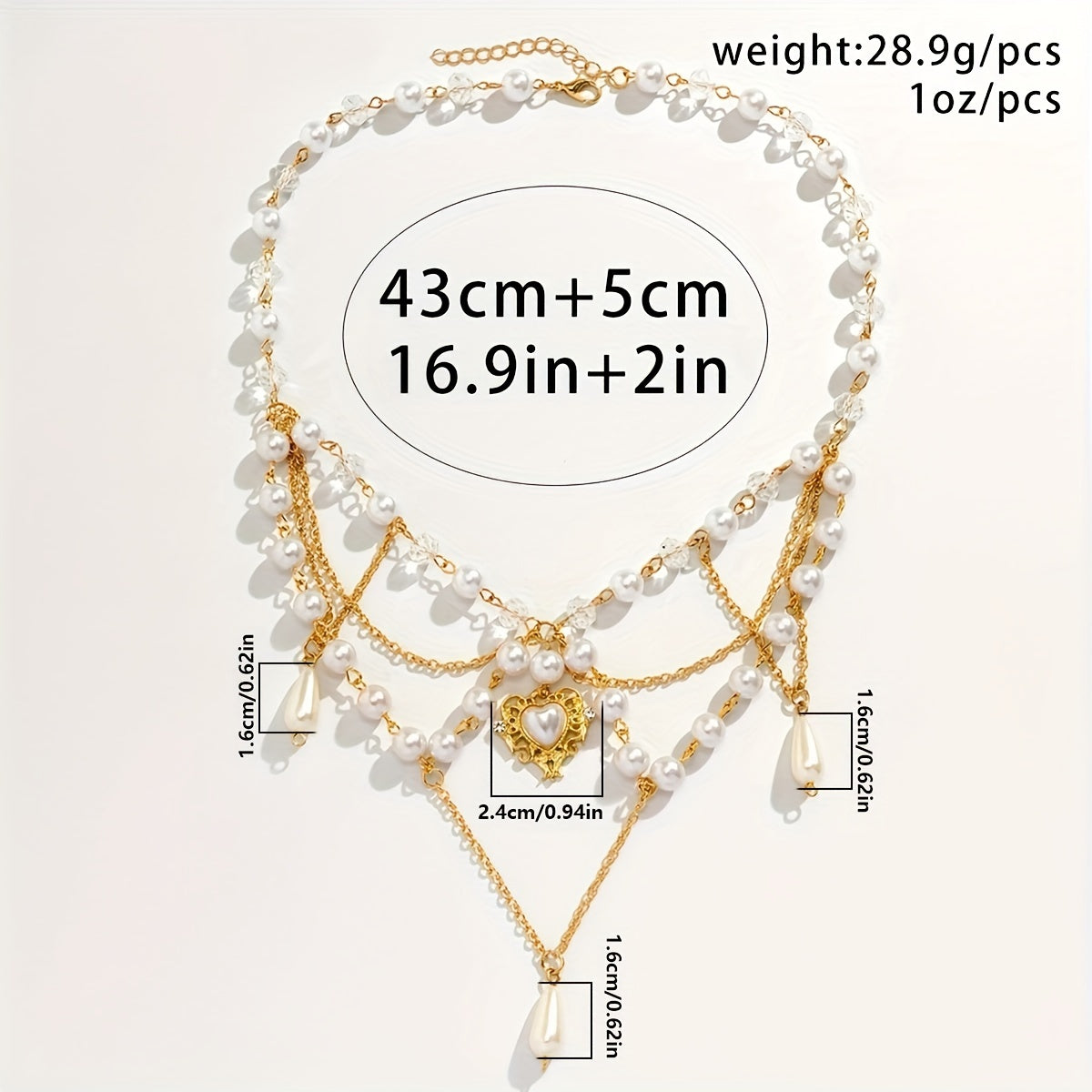 Crystal Hollow Love Heart Pendant Necklace