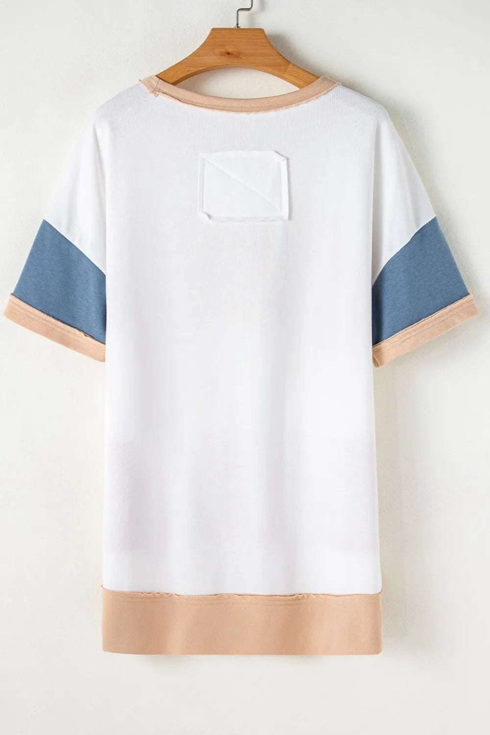 Color Block Patchwork Side Split Tunic T Shirt - Treasured Gift's & More