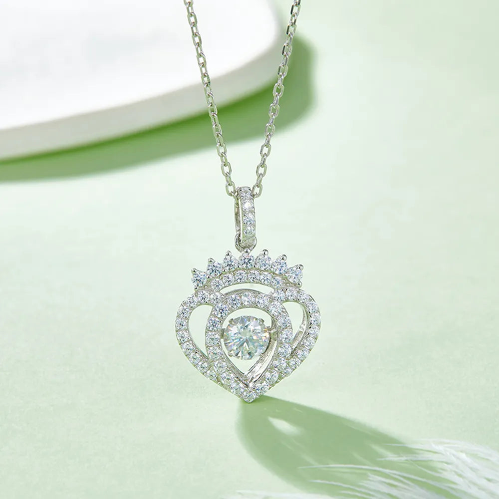 Moissanite 925 Sterling Silver Necklace - Treasured Gift's & More